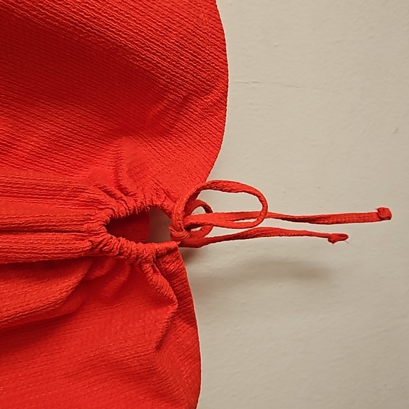 Zara red orange top blouse size M - Picture 5 of 7